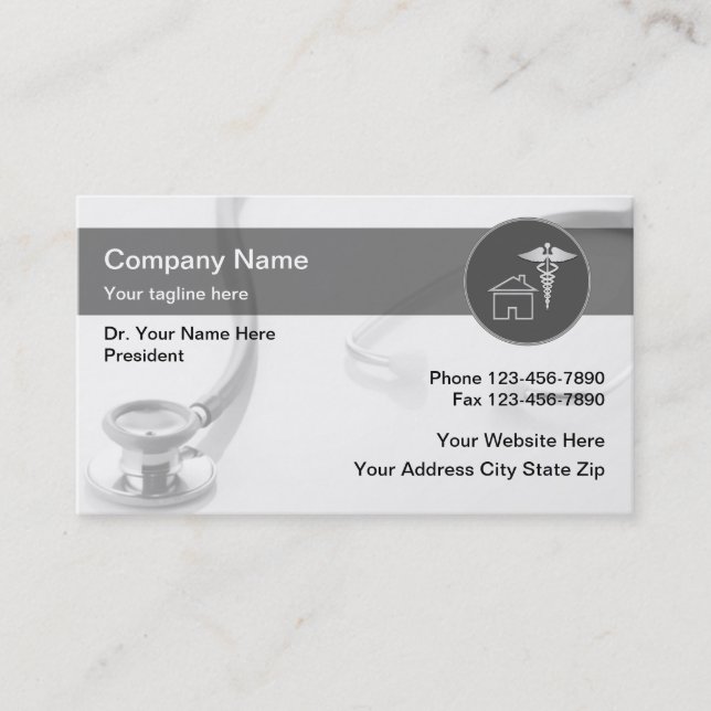 Home Medical Business Cards (Front)