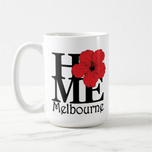 HOME Melbourne Red Hibiscus Coffee Mug