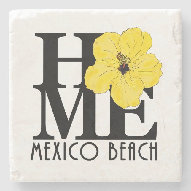 HOME Mexico Beach Florida Stone Coaster (Front)