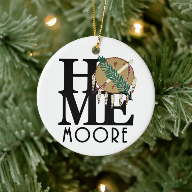 HOME Moore Oklahoma Ceramic Ornament (Tree)