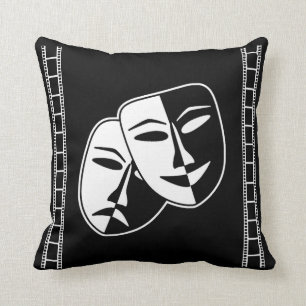 Home Movie Theatre Comedy Tragedy Masks Cushion
