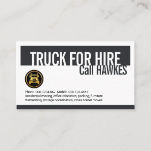Home Moving Office Relocation Truckers Business Card