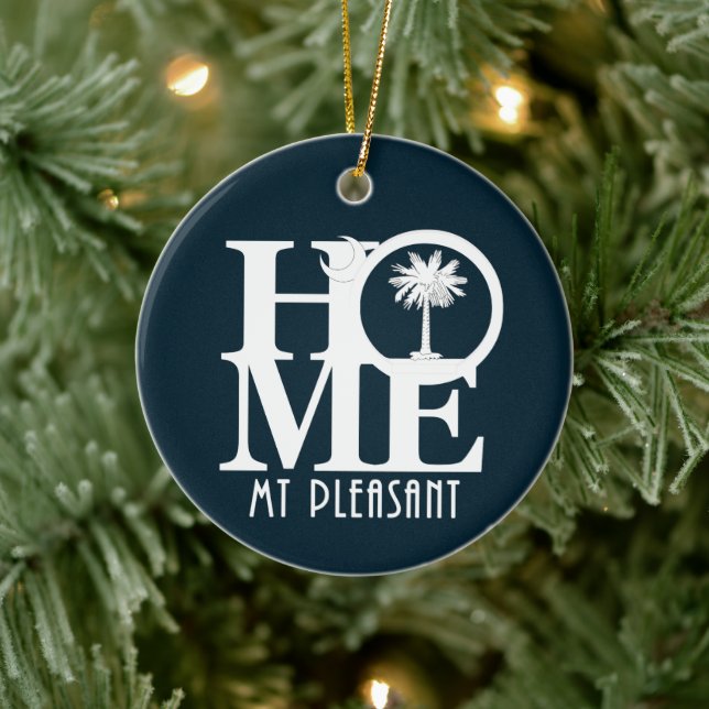 HOME Mt Pleasant South Carolina Ceramic Ornament (Tree)