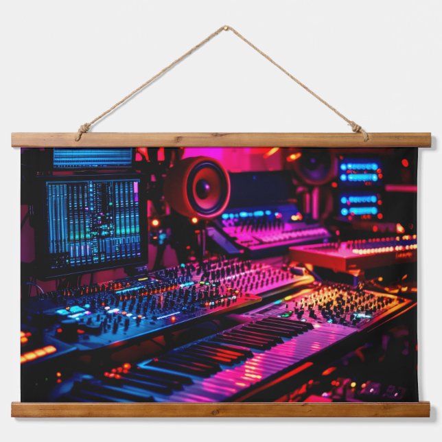 Home Music Studio Hanging Tapestry (Front)