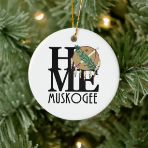 HOME Muskogee Oklahaoma Ceramic Ornament
