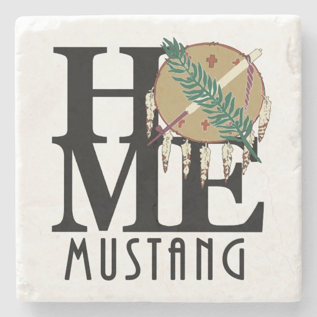 HOME Mustang Oklahoma Stone Coaster (Front)