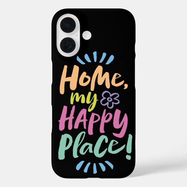 HOME my Happy Place!  Cosy Home Body - Neon Case-Mate iPhone Case (Back)