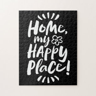 HOME my Happy Place! Shelter in Place - Elegant Jigsaw Puzzle