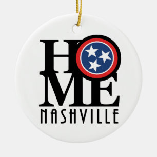HOME Nashville Tennessee Ceramic Ornament