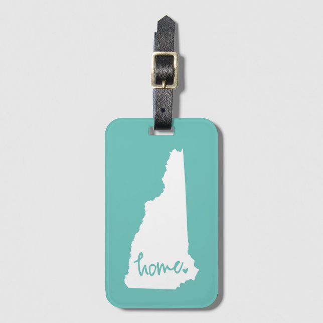 Home New Hampshire Custom Colour Luggage Tag (Front Vertical)