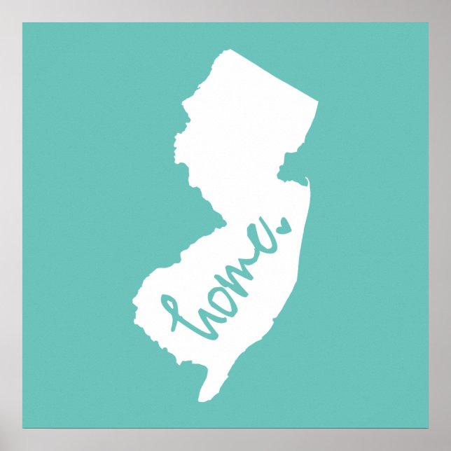 Home New Jersey Custom Colour Poster (Front)