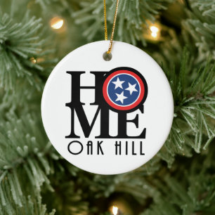 HOME Oak Hill Tennessee Ceramic Ornament