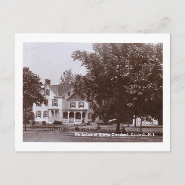 Home of Grover Cleveland, Caldwell, NJ Vintage Postcard (Front)