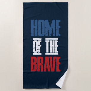 Home of the brave beach towel