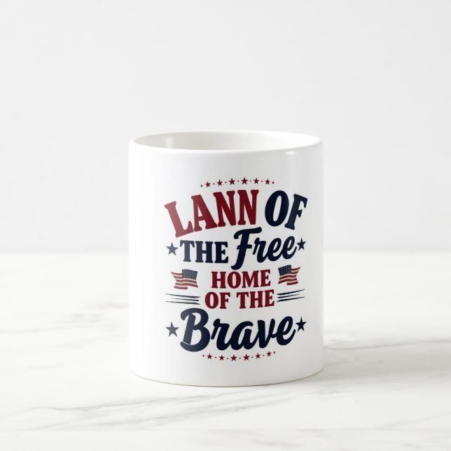 Home of the Brave Land of the Free Patriotic Mug (Center)