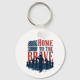 Home of the Brave Salute Tee Key Ring