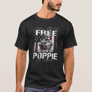 Home Of The Free Because My Poppie Is Brave Vetera T-Shirt