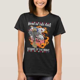Home Of The Free Because Of The Brave American Fla T-Shirt