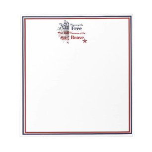 Home of the free because of the brave,   notepad