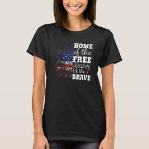 Home Of The Free Because Of The Brave Us Flag Sunf T-Shirt