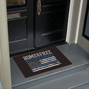 Home of the free because of the brave USA Flag Doormat