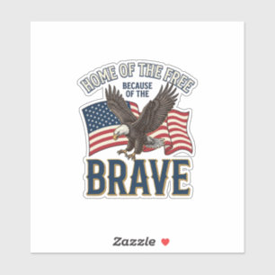 Home of the Free Brave Eagle Patriotic Shirt Desig