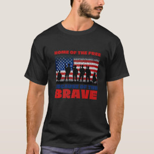 Home Of The Free Memorial Day Partiotic Military V T-Shirt