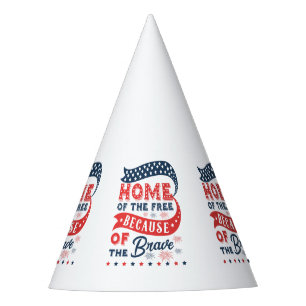 Home Of The Free  Party Hat