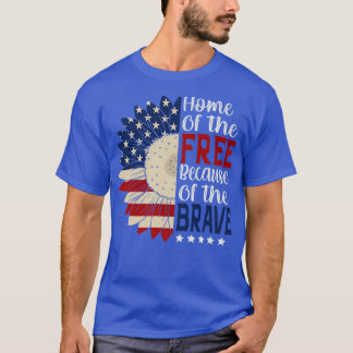 Home Of The Free Sunflower Premium  T-Shirt
