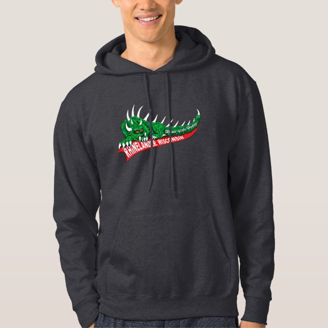 Home of the Hodag, Rhinelander, WI Hoodie (Front)