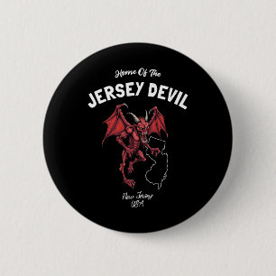 Home Of The Jersey Devil New Jersey Usa Cryptid 6 Cm Round Badge