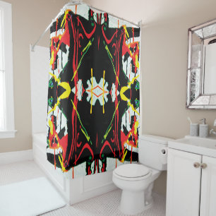 Home of the Native splatter Shower Curtain