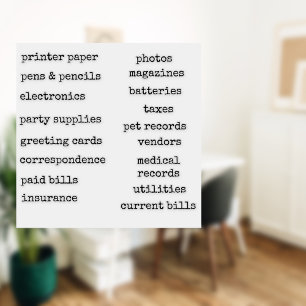 Home Office Customisable Labels