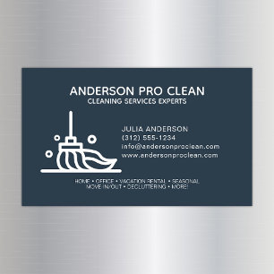 Home & Office Pro Cleaning Magnetic Business Card