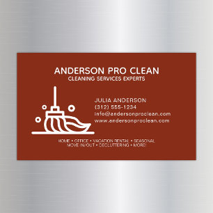 Home & Office Pro Cleaning Magnetic Business Card