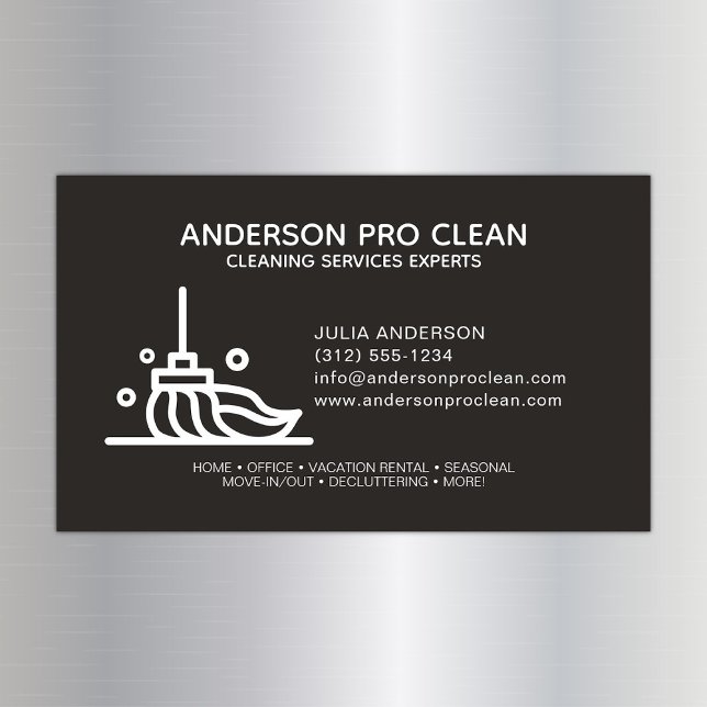 Home & Office Pro Cleaning Magnetic Business Card (Creator Uploaded)
