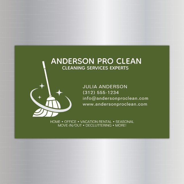 Home & Office Pro Cleaning Magnetic Business Card (Creator Uploaded)
