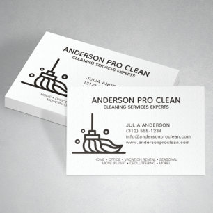 Home & Office Professional Cleaning Service Business Card