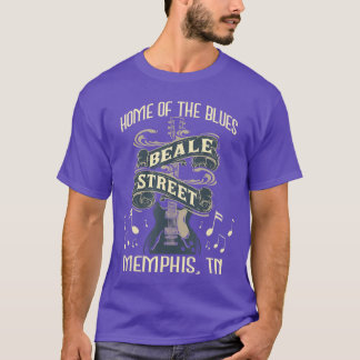 Home ofhe Blues Beale Street Memphis Musician Guit T-Shirt