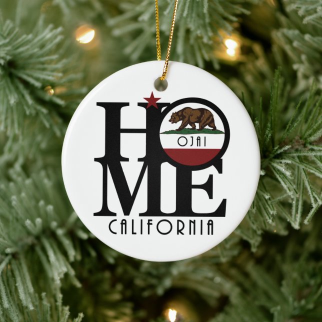 HOME Ojai California Ceramic Ornament (Tree)