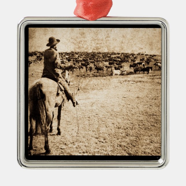 Home on the Range Metal Ornament (Front)