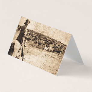 Home on the Range Vintage Cowboy Old West Business Card