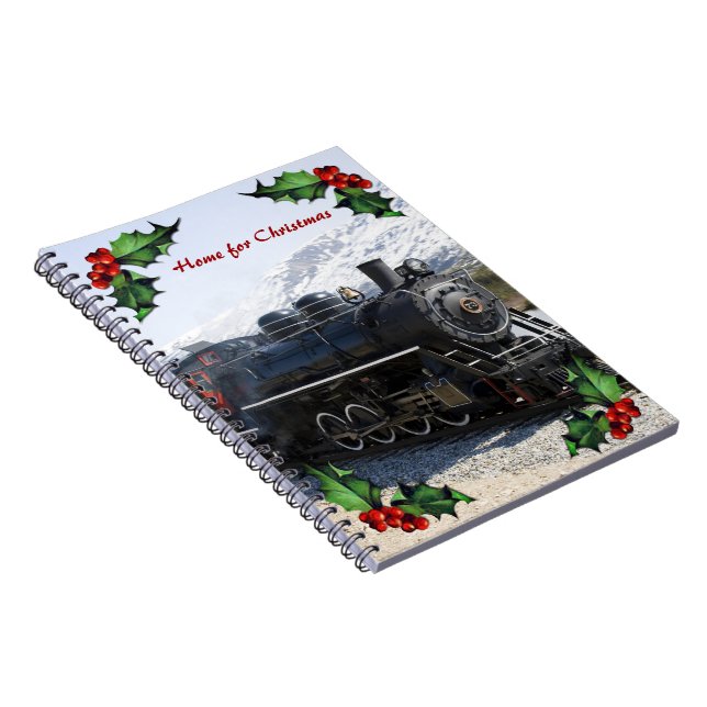 Home on the Train for Christmas Notebook (Right Side)