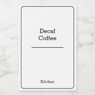 home organisation Minimalist Modern storage jar Food Label