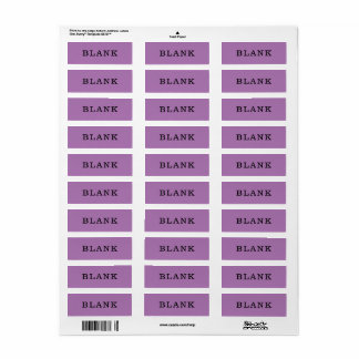 Home Organization Blank Purple Custom Labels