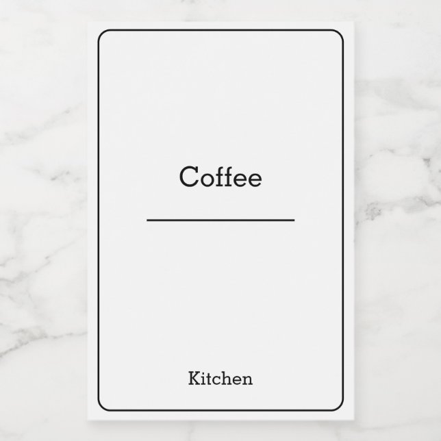 home organization Minimalist Modern storage jar Food Label (Single Label)