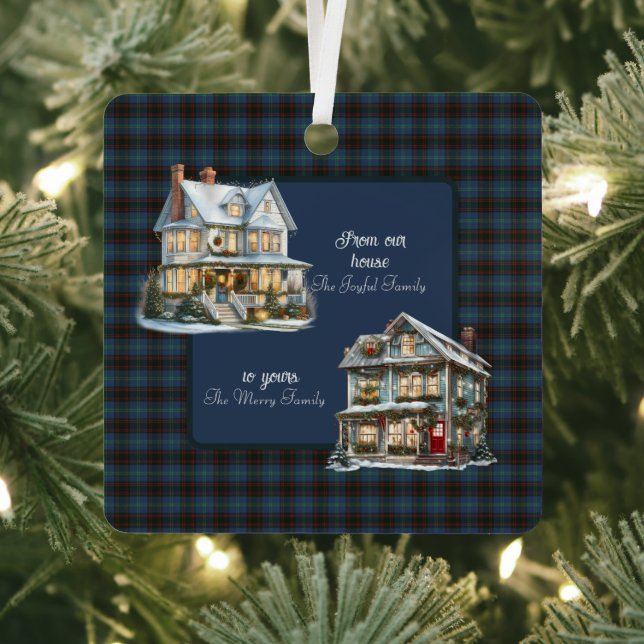 Home Original Scottish Tartan Christmas Metal Tree Decoration (Insitu)