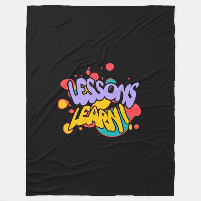 HOME PAINT SPLASH LESSONS LEARN FLEECE BLANKET  (Front)