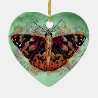 Home - Painted Lady Ceramic Tree Decoration