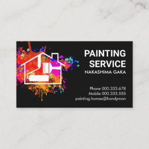 Home Painting Over Paint Splatter  Business Card